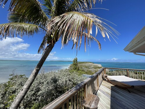 Unparalleled views in Abaco! Private 4 acre estate with beach, dock and cabana.