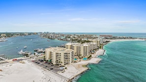 Exterior - Beachfront at Destin Harbor's East Pass! Epic Views, Pool, Private Beach! (Destin)