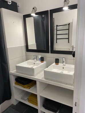 Shower, hair dryer