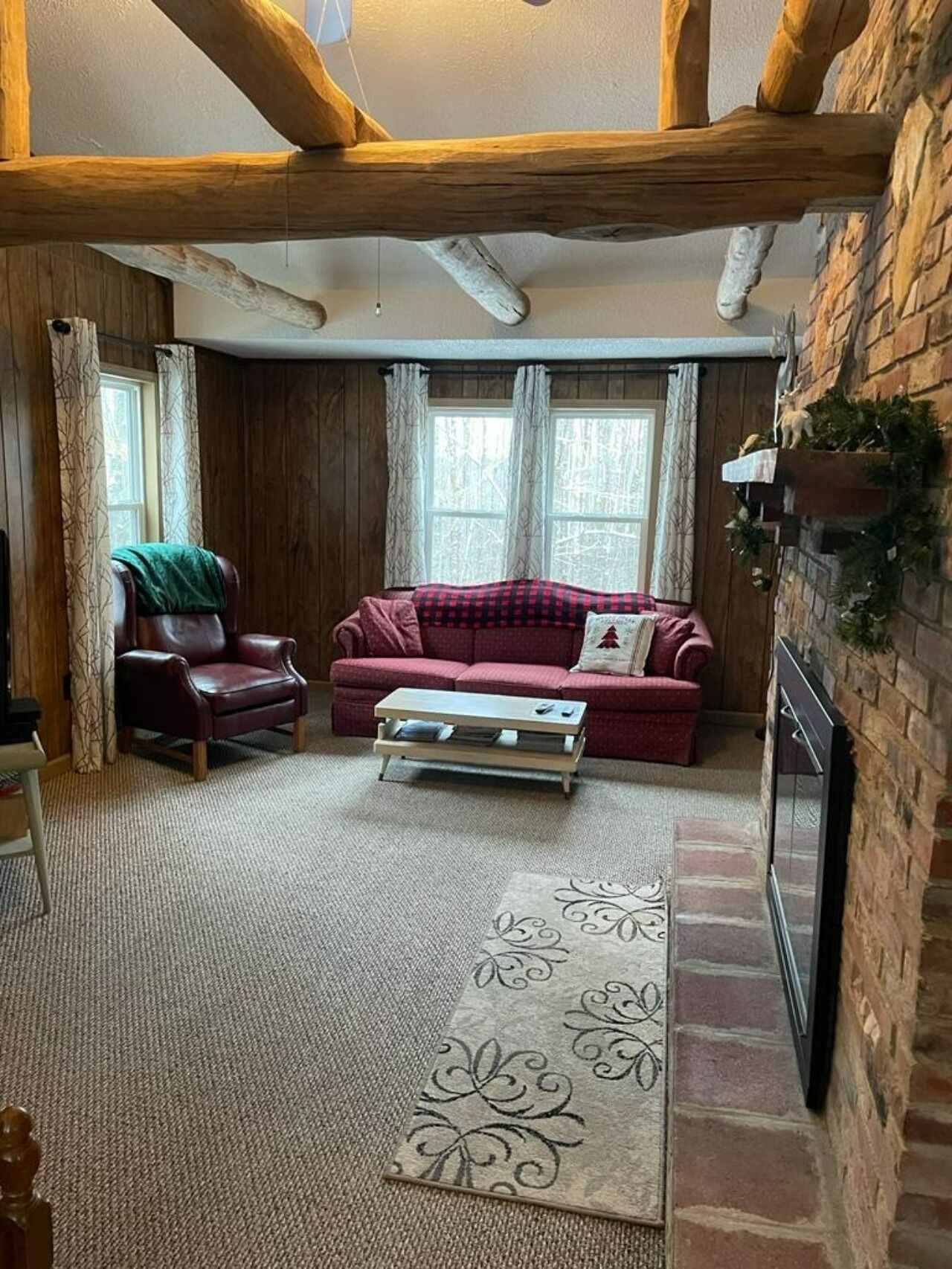 Televisor, llar de foc i llibres 