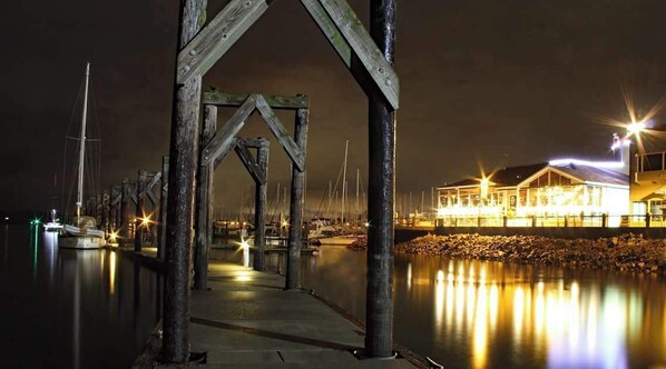 Overlooking the calm water, this building offers serene views and a tranquil atmosphere.
