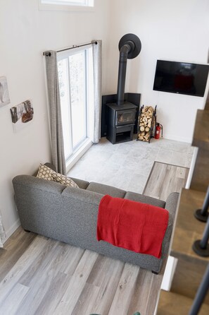 Télévision, cheminée