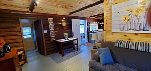 Smart TV, chimenea y reproductor de DVD