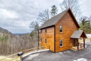 Exterior - New Luxury Indoor Pool cabin w/ Sunset Mnt view! Hot tub, game room, location!  (Sevierville)