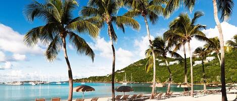 Sun loungers, beach towels