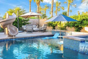 Outdoor pool, a heated pool - Moon Palace • Desert Oasis with Private Pool & Spa (Indio)
