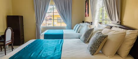 Family Double Room | Premium bedding, individually decorated, individually furnished, desk