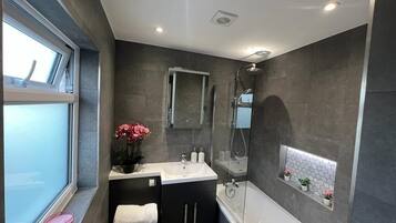Shower, hair dryer