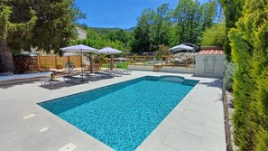 Outdoor pool, a heated pool