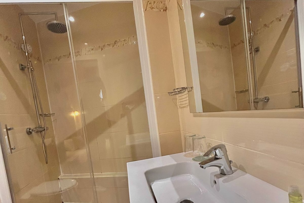 Basic Tek Büyük Yataklı Oda | Banyo | Lüks banyo/kozmetik ürünleri, saç kurutma makinesi, havlu, sabun