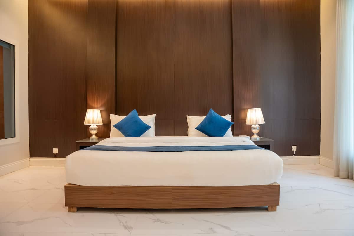 Villa panorámica, 1 habitación | 1 habitación, ropa de cama de alta calidad y decoración personalizada