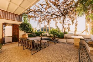 Four Bedroom Villa with Sea View | Terrace/patio - Arte Lindos Suites  (Rhodes)