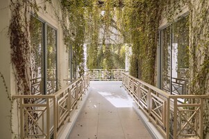 44-inch flat-screen TV with satellite channels, TV