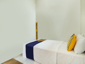 Desk, free WiFi, bed sheets