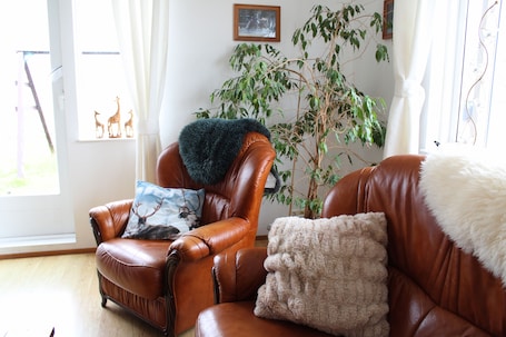 48-inch flat-screen TV with digital channels, TV, DVD player