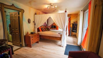 Romantic Double Room | Premium bedding, memory foam beds, iron/ironing board, free WiFi