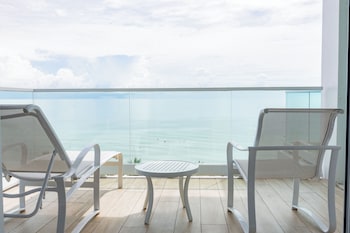 Deluxe Oceanfront Double Queen with Balcony | View from room at Sherry Frontenac Oceanfront Hotel