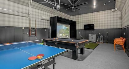 Golf Simulator | Hot Tub | Game Room | Pool Table