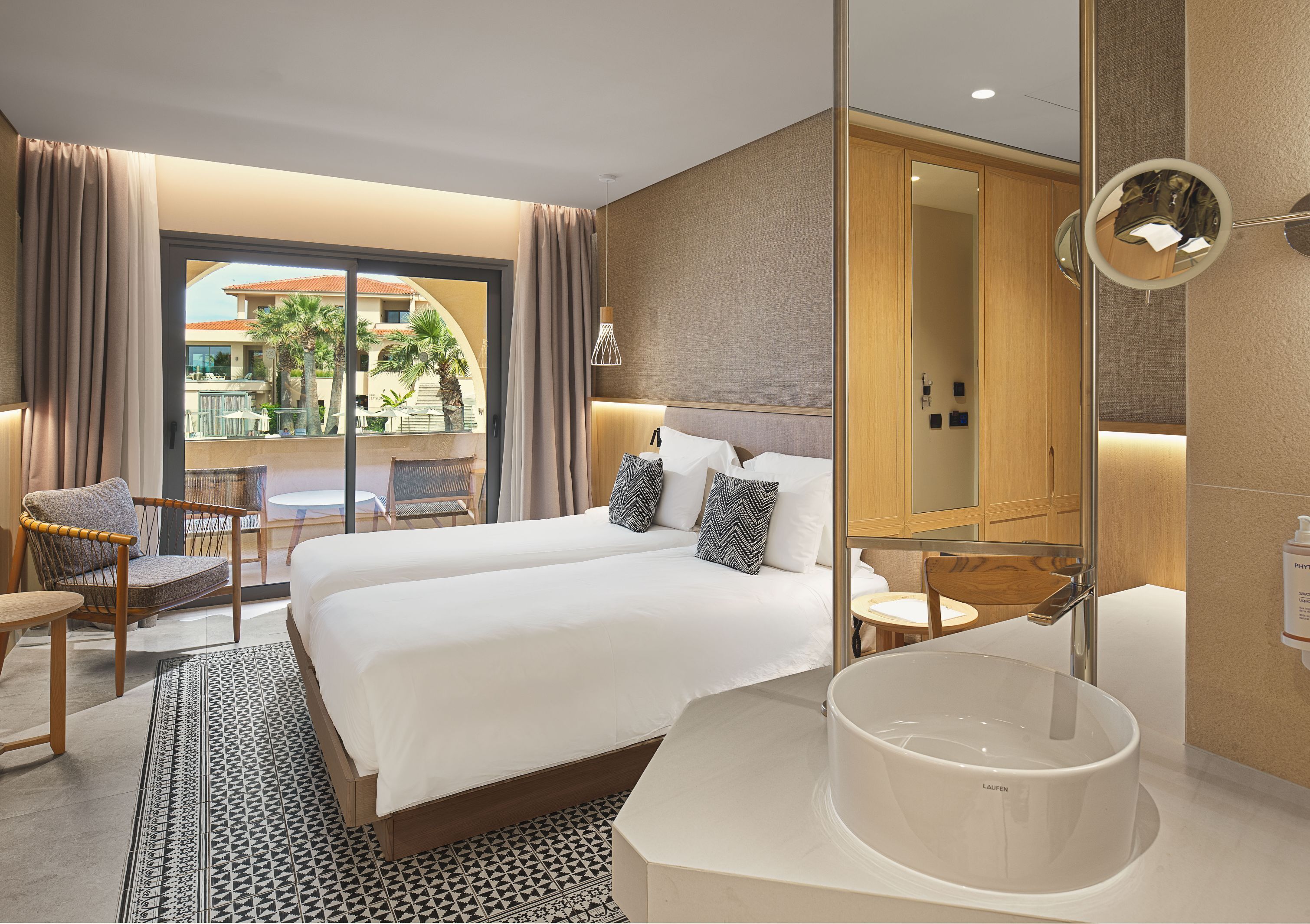 Deluxe Double Room Partial Sea View | Premium bedding, down comforters, memory foam beds, in-room safe