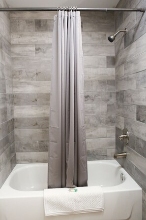 Hair dryer, towels, soap, shampoo - Downtown Lake View Condo -Unit 2 (Conneaut Lake)