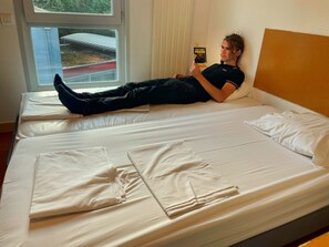 Twin kamer, privébadkamer | Beddengoed, rolstoeltoegang