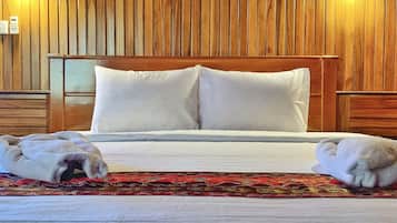 Premier Double or Twin Room, Sea View, Overwater | Desk, laptop workspace, bed sheets