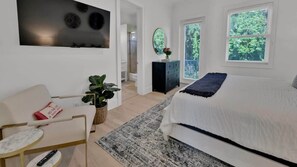 4 bedrooms, iron/ironing board, travel cot, WiFi