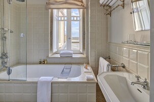 Superior Double Room | Bathroom | Designer toiletries, hair dryer, bathrobes, slippers