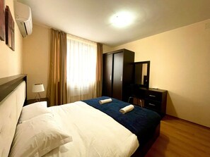 1 bedroom, bed sheets - Apartment B25, Bansko, Royalpark (Bansko)