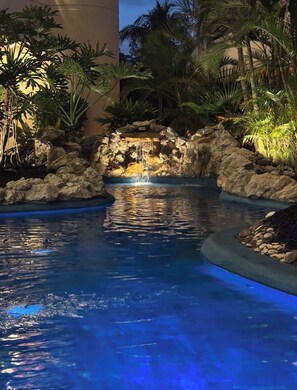 Outdoor pool, a heated pool - Beautiful Beachfront 2BR 2BA South Seas Condo With Amazing Sunsets  (Marco Island)