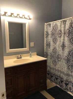 Hair dryer, towels