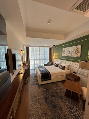 Familie suite, 3 slaapkamers | Lakens van Egyptisch katoen, luxe beddengoed, donsdekens