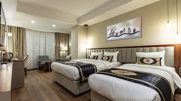 Habitación superior con 2 camas individuales | Sábanas de algodón egipcio, ropa de cama de alta calidad y edredón