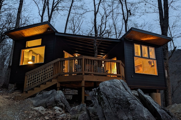 The Bird House at night