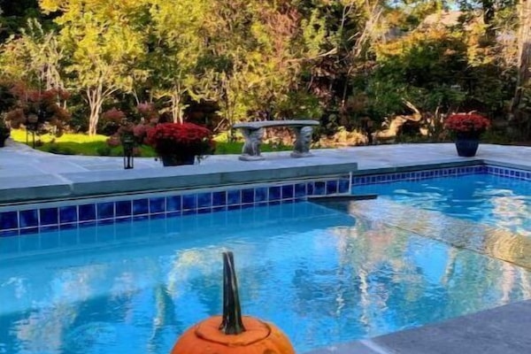 Piscine extérieure, piscine chauffée