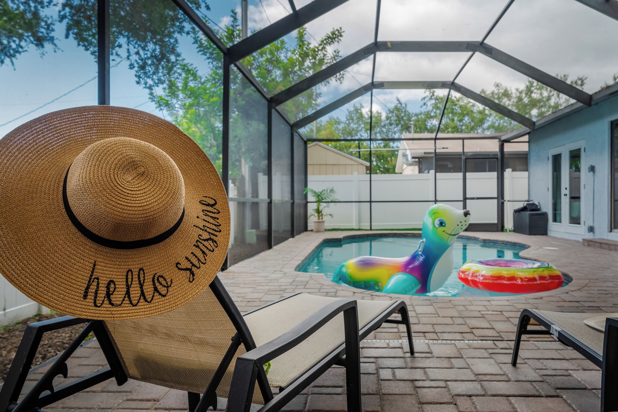 The Dunedin Salt Shed: Heated Salt Water Pool with Screen Enclosure
