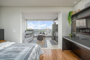 Apartamento | 1 quarto, roupa de cama