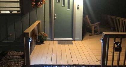 No steps, views, fireplace and dogs welcome!