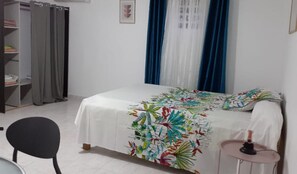1 bedroom, iron/ironing board, bed sheets
