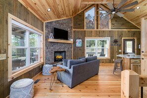 Télévision, cheminée