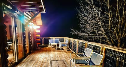 Spacious Log Cabin with Valley Views & ATV Trails Access