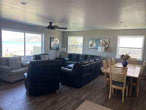 TV, DVD player, books