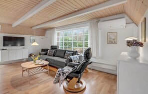 Televisión y chimenea 