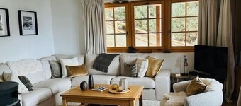 Outside: apartment on the ground floor of a chalet, for 4 people, terrace with garden furniture, acc