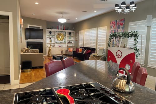 Luxury Villa | Private kitchen | Full-size fridge, microwave, oven, stovetop