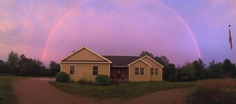 Basement Bedroom Suite in the country with Hot Tub