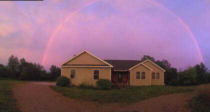 Basement Bedroom Suite in the country with Hot Tub
