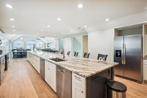 Fridge, microwave, oven, stovetop - 5373 - Wench's Pad 4, a stunning 20-bed oceanfront retreat in Kill Devil Hills (Kill Devil Hills)