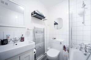 Hair dryer, towels