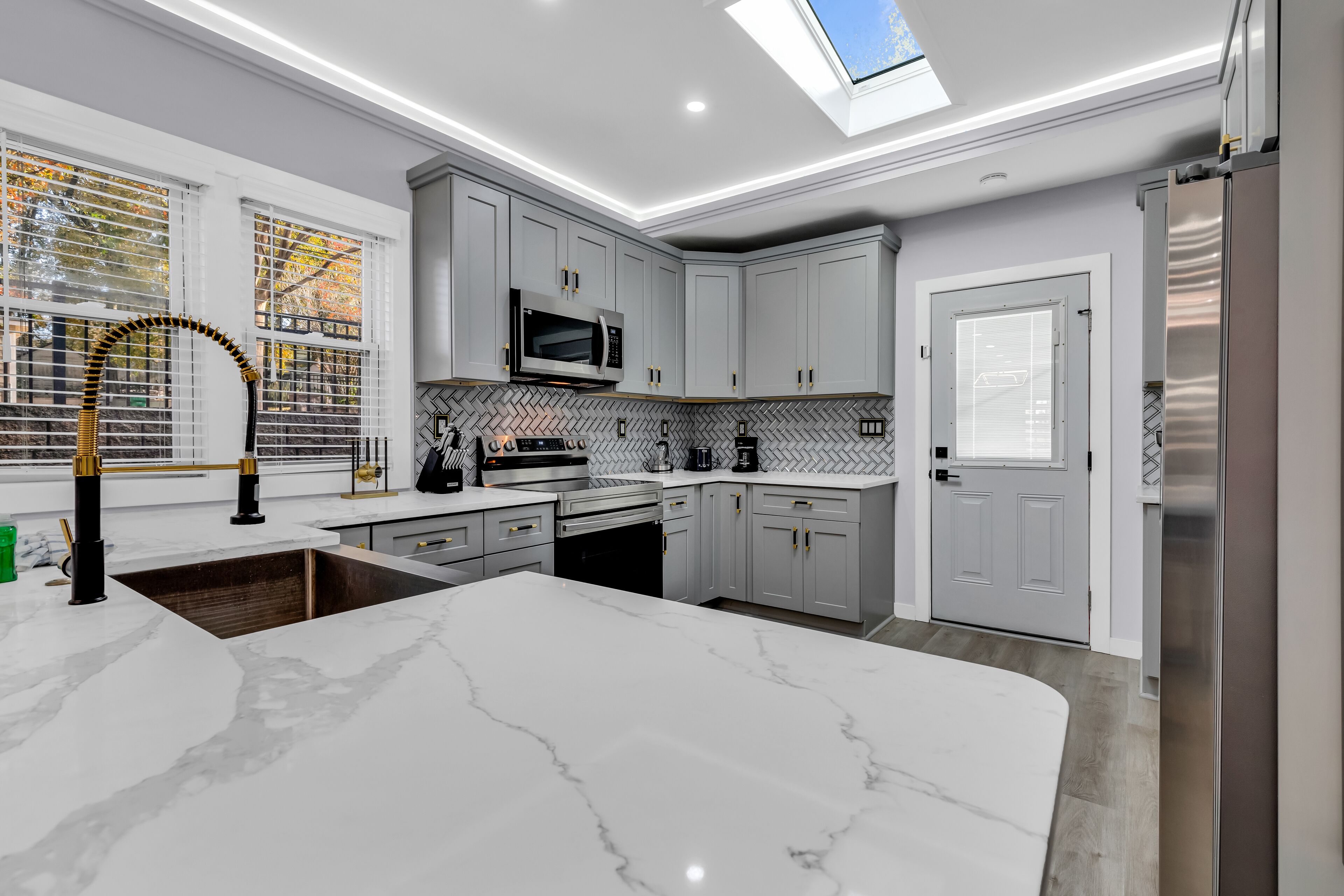 Casa Comfort, 3 dormitoris, terrassa | Cuina privada | Frigorífic, microones, forn i placa de cuina 